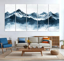 Snowy Peaks Wall Art – Framed Misty Mountain Canvas Artwork by MyGreatCanvas | Canvas Wall Art Prints | Photo Prints & Wall Decor