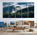 Misty Forest Wall Art Canvas Print – Pine Hills Foggy Trees by MyGreatCanvas | Canvas Wall Art Prints | Photo Prints & Wall Decor