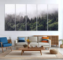Misty Forest Wall Art Canvas Print – Foggy Pines Pine Valley by MyGreatCanvas | Canvas Wall Art Prints | Photo Prints & Wall Decor