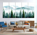 Pine Forest Wall Art Canvas Print – Misty Mountains Foggy by MyGreatCanvas | Canvas Wall Art Prints | Photo Prints & Wall Decor