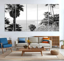 Palm Trees Wall Art Canvas Print – Framed Coastal Ocean
