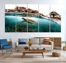 Sea Turtle Wall Art Canvas Print – Framed Ocean Life