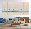Pastel Ocean Wall Art Canvas Print – Framed Soft Sunset Calm by MyGreatCanvas | Canvas Wall Art Prints | Photo Prints & Wall Decor