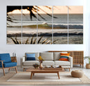 Sunset Surf Wall Art Canvas Print – Framed Golden Hour Waves