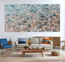 Clear Water Wall Art Canvas Print – Framed Sunlit Ocean