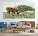 Texas Longhorn Wall Art Canvas Print – Rustic Western Ranch by MyGreatCanvas | Canvas Wall Art Prints | Photo Prints & Wall Decor