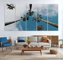 Tropical Palm Trees Wall Art Canvas Print – Framed