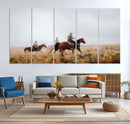 Western Cowboys Wall Art Canvas Print – Rustic Prairie