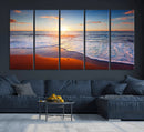 Tropical Ocean Sunset Wall Art Canvas Print, Golden Beach by MyGreatCanvas | Canvas Wall Art Prints | Photo Prints & Wall Decor