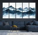 Snowy Peaks Wall Art – Framed Misty Mountain Canvas Artwork by MyGreatCanvas | Canvas Wall Art Prints | Photo Prints & Wall Decor