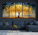 Golden Tree Wall Art – Framed Autumn Leaves Canvas Artwork, by MyGreatCanvas | Canvas Wall Art Prints | Photo Prints & Wall Decor