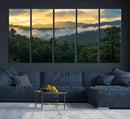 Mountain Sunrise Wall Art – Framed Pine Forest Canvas by MyGreatCanvas | Canvas Wall Art Prints | Photo Prints & Wall Decor