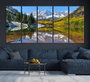 Maroon Bells Wall Art – Framed Snowy Mountain Canvas by MyGreatCanvas | Canvas Wall Art Prints | Photo Prints & Wall Decor