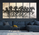 Galloping Horses Wall Art Canvas Print – Framed Wild