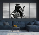 Western Wall Art Canvas Print – Framed Cowboy and Horse by MyGreatCanvas | Canvas Wall Art Prints | Photo Prints & Wall Decor
