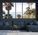 Coastal Palm Trees Wall Art Canvas Print – Framed Ocean