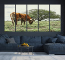 Texas Longhorn Wall Art Canvas Print – Rustic Western Ranch by MyGreatCanvas | Canvas Wall Art Prints | Photo Prints & Wall Decor