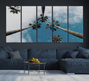 Tropical Palm Trees Wall Art Canvas Print – Framed