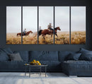 Western Cowboys Wall Art Canvas Print – Rustic Prairie