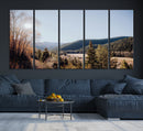 Rustic Landscape Wall Art Canvas Print – Serene Valley Scene