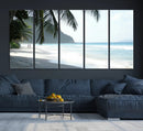 Tropical Beach Wall Art Canvas Print – Framed Serene Ocean by MyGreatCanvas | Canvas Wall Art Prints | Photo Prints & Wall Decor