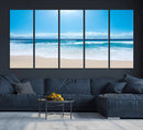 Wall Art Canvas Print Shiny Blue Sea and Beach by MyGreatCanvas | Canvas Wall Art Prints | Photo Prints & Wall Decor
