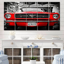 Red Mustang Car Wall Art – Framed Classic Vehicle Canvas by MyGreatCanvas | Canvas Wall Art Prints | Photo Prints & Wall Decor