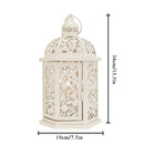 13.5''H Metal Candle Holder Rustic Decorative Lanterns by JHY DESIGN