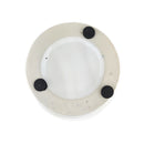 4 inch White Minimalist Pot with Saucer