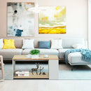 Coffee Table Sofa Side Table with Storage Shelves by LJGDeals