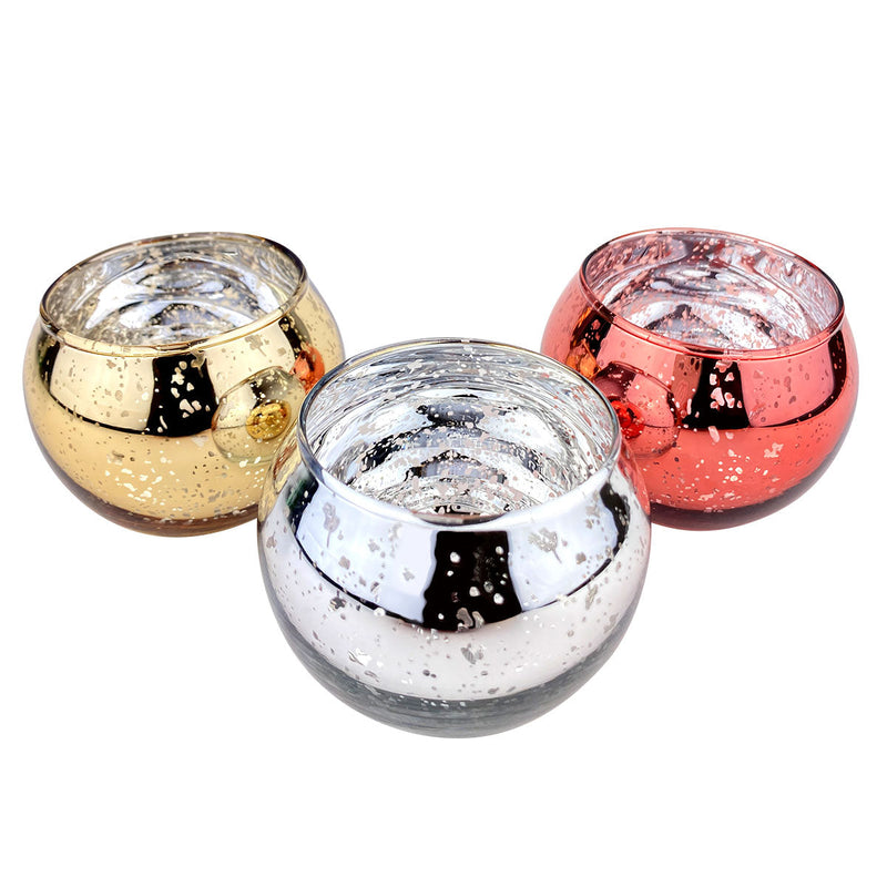 3 Pack Round Glitter Pots