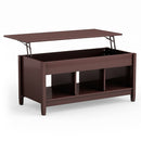 Coffee Table with Hidden Storage Compartment-White by DirectDeals