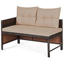3 Pieces Patio Wicker Rattan Sofa Set by LJGDeals