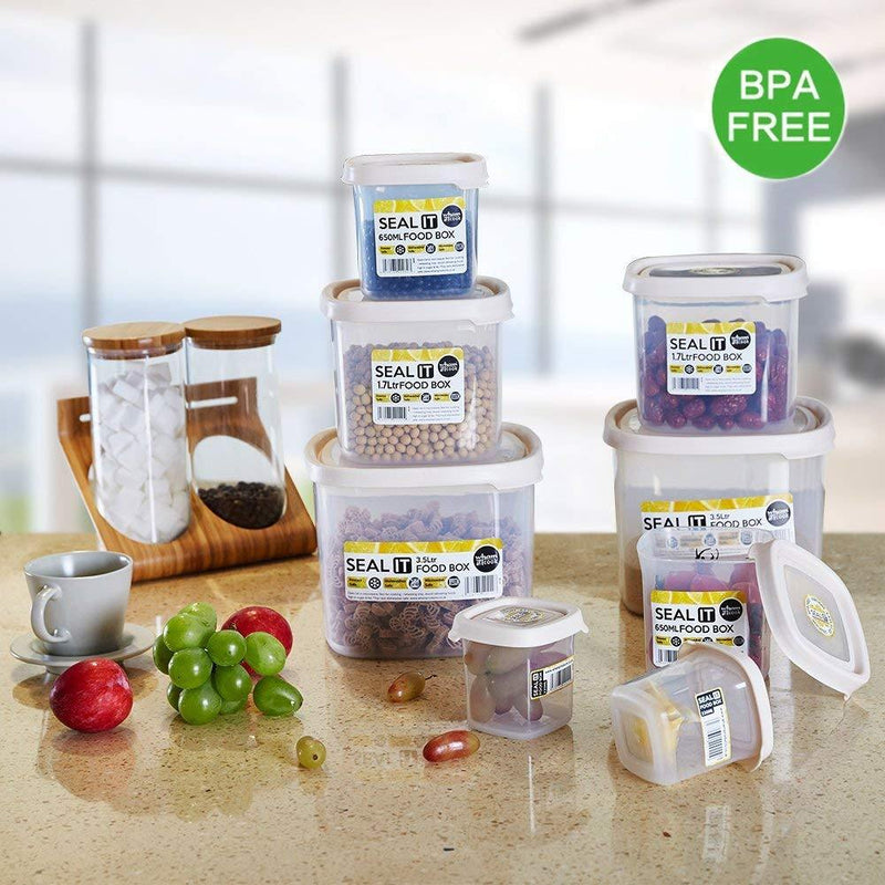 16 Piece Food Storage Container Set with Easy Find Lids,BPA Free and 100% Leak Proof, Plastic