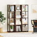 12-Cube Bookcase with 2 Anti-tipping Kits for Living Room-Rustic Brown by LJGDeals
