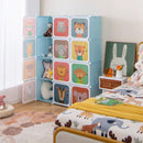 12 Cube Kids Wardrobe Closet with Hanging Section and Doors by LJGDeals