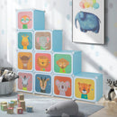 12 Cube Kids Wardrobe Closet with Hanging Section and Doors by LJGDeals
