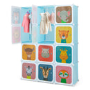 12 Cube Kids Wardrobe Closet with Hanging Section and Doors by LJGDeals