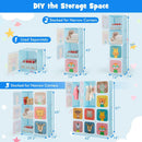 12 Cube Kids Wardrobe Closet with Hanging Section and Doors by LJGDeals