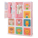 12 Cube Kids Wardrobe Closet with Hanging Section and Doors by LJGDeals