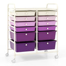 12 Storage Drawer Organizer Bins Rolling Cart by LJGDeals
