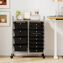 12-Drawer Utility Rolling Cart with Drawers Multi-Use Storage by DirectDeals
