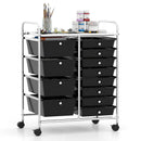 12-Drawer Utility Rolling Cart with Drawers Multi-Use Storage by DirectDeals