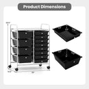 12-Drawer Utility Rolling Cart with Drawers Multi-Use Storage by LJGDeals