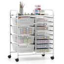 12-Drawer Utility Rolling Cart with Drawers Multi-Use Storage by LJGDeals