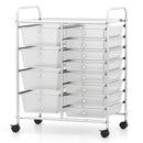 12-Drawer Utility Rolling Cart with Drawers Multi-Use Storage by LJGDeals