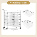 12-Drawer Utility Rolling Cart with Drawers Multi-Use Storage by DirectDeals