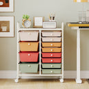 12-Drawer Utility Rolling Cart with Drawers Multi-Use Storage by DirectDeals