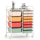 12-Drawer Utility Rolling Cart with Drawers Multi-Use Storage by LJGDeals