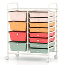 12-Drawer Utility Rolling Cart with Drawers Multi-Use Storage by LJGDeals